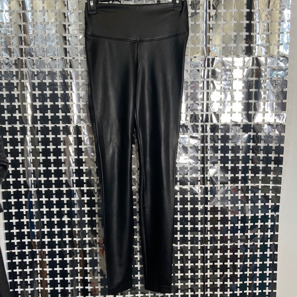 White House Black Market Black Faux-Leather Leggings